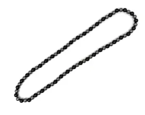 Black Onyx, Hematite Beaded Stretch Necklace – 6mm | Made to Order