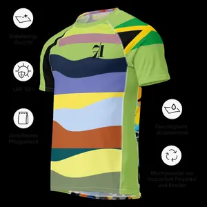 Aurèlien Luxury Jersey - Erklslassige Qualitat UPF 50+ Abreißbares Pflegeetikett Feuchtigkeitsabsorbierend Mischgewebe aus recyceltem Polyester und Easlan