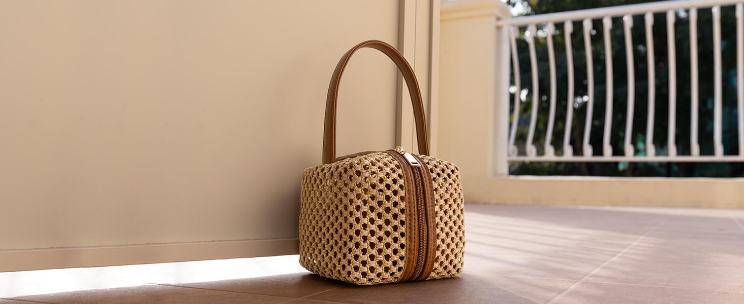 Cabbrix Decorative Door Stoppers for Standard Interior Doors - Cute Rope Knot Design, Weighted Doorstop for Home & School, Beige