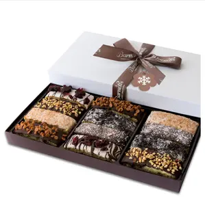 Barnetts Christmas Holiday Thanksgiving 12 Chocolate Biscotti Gift Box, Gourmet Cookie Gifts Basket for Him and Her Food Delivery, Fancy Cookies Spring Candy Treats Baskets Ideas for Dad, Husband, Father, Brother, Son, Father, Grandmother, Mother, Grandma