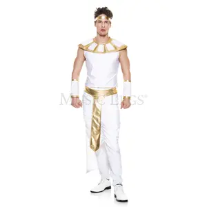 212 MAIN Mens Greek God 7-Piece Menswear Costume Set - Extra Large (XL) with Sleeveless Top, Pants, Belt