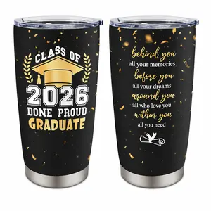 Graduation Gift for Him Her, Class of 2026 Gifts, High School/College/Masters Degree/PHD Graduation Gifts for Men Women, 20 oz Tumbler, Stainless Steel, Include Straw & Brush