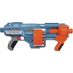 Nerf Elite 2.0 Shockwave RD-15 Blaster, 30 Nerf Darts, 15-Dart Rotating Drum, Pump-Action Slam Fire, Built-in Customising Capabilities 7.9 x 67.3 x 30.5 cm