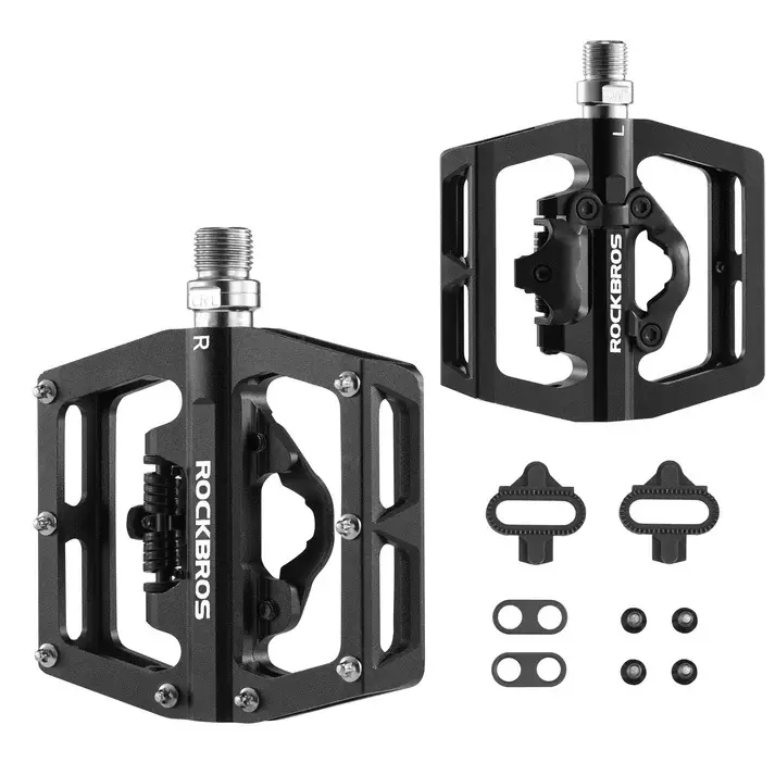 ROCKBROS Aluminum MTB Bike Pedals, SPD-Compatible Bike Accessory ROCKBROS Aluminum MTB Bike Pedals, SPD-Compatible Bike Accessory