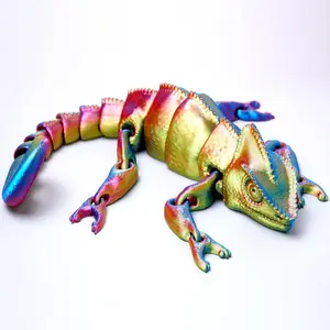 3D Printed Lizard Model,Realistic Articulated Animal Fidget Toys,Mystery Figurines Gifts for Easter,Desk Funny Décor and Festival Collectible,Easter Basket Stuffers (RYB)