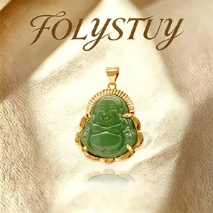 [FOLYSTUY(K0057)]Exquisite Buddha Pendant:Delicately Sculpted Buddha Figure -Exquisite Buddha Pendant