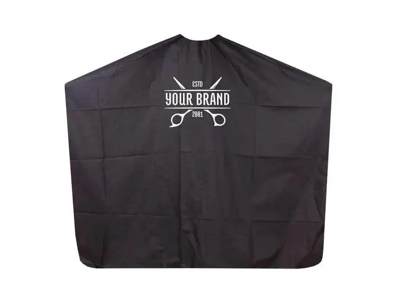 Professional Haircutting Cape with Pre-Made Logo - Custom Text Option for Salons and Barbers Looking to Enhance Their Branding