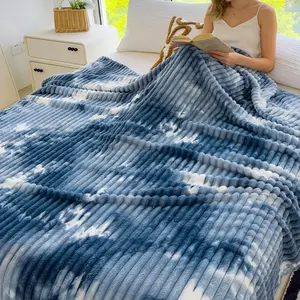 Gradual Striped Camouflage Blanket, Ultra-Soft Plush Feel, Multiple Colors Available, Perfect for Sofa Bed, All Seasons Comfort