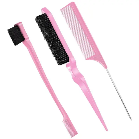 Hair Styling Brush Set, 3 Counts/set Straight and Curly Hair Brush, Hair Comb & Brush Set, Professional Hair Styling Tool for Women & Men, Hair Smoothing Tool, Hair Tools