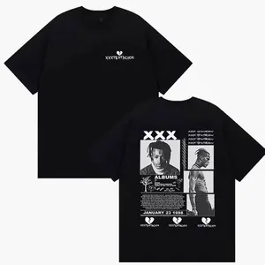 Rapper XXXTentacion Tour 2026 Graphic T Shirt Men's Hip Hop Pop Music Short Sleeve T-shirt Man Vintage Cotton Tshirts Streetwear K