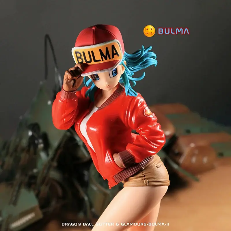 Anime & Manga Dragon Ball Z Bulma PVC Figure - 7.87in/26cm Collectible Doll Statue Model, Desk Decoration Gift for Toy & Hobby Enthusiasts