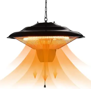 TRUSTECH 1500W Electric Outdoor Heater, 3S Fast Heating, IP34 Waterproof, Silent Operation, Adjustable 8.2-Inch Chain, Ideal for Patio, Garage, Gazebo, Balcony