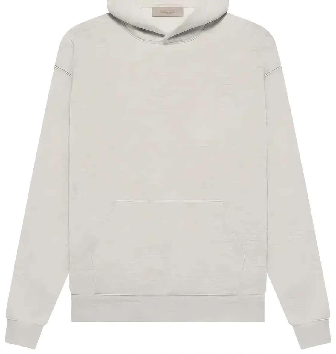 Hoodie with Front Pocket, Long Sleeves, and Drawstring Design, Casual Style, Light Gray Color