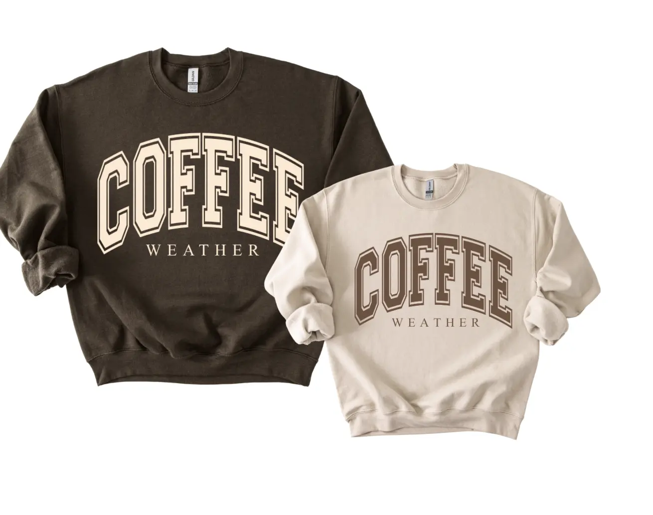 Coffee Weather puff print cozy sweatshirt