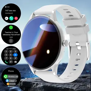 Smart Watch, Sports Watch, Stylish Design, Supports Hands-free Calling and SMS Notifications, Music Control, Weather Monitoring, for IPhone/Android， First Choice for Fitness Enthusiasts