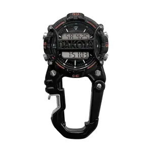 Dakota Bottle Opener Cage Clip, Premium Quality, Outdoor Gifts for Men, Use for Field and Work, Pocket Watch, Fob Tactical Watch with LED Flashlight, Dial Protector - Black - Dial Cage