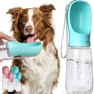 Zen Doggie Water Bottle, Leak Proof Portable Puppy Water Dispenser with Drinking Feeder