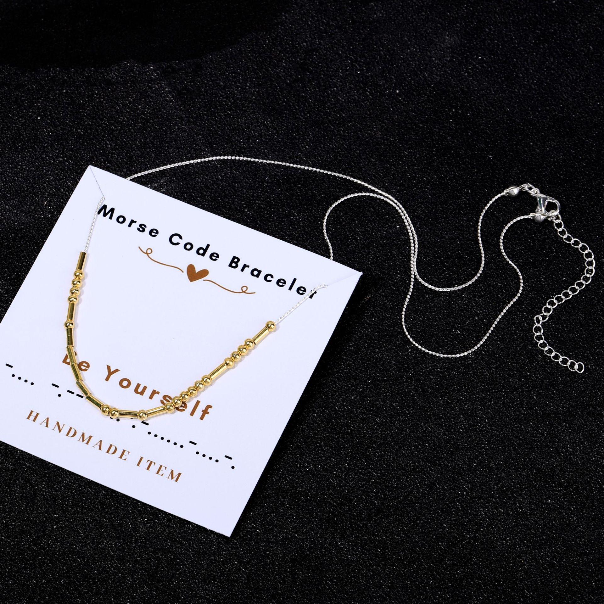 Morse code necklace alphanumeric couple personalized collarbone chain necklace