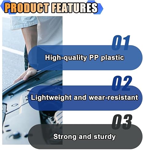 100 PCS Bumper Push Fasteners Rivet Clip Kit, ABS Retainer Expansion Screws with Removal Tool, 6 Popular Sizes Fenders/Body Fixing Clips, Universal for Most Cars, Trucks, SUVs (Black&White)