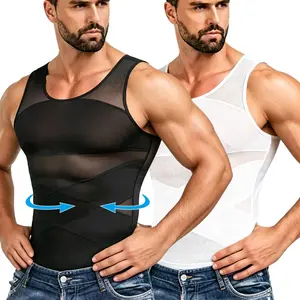 Men Body Shaper Vest Tummy Control Undershirt Gynecomastia Compression Shirt Waist Trainer Breathable Tank Top Shapewear