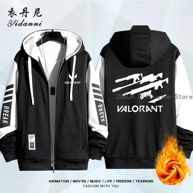 Game Joon-Hee VALORANT Jackets Autumn Winter Boys Girls Fashion Hooded Hoodie Zipper Sweatshirt Outwear Cosplay Coat Tops
