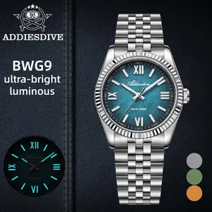 ADDIESDIVE Luxury Dress Watch Men's Watches Analog - 36mm Ultra-Thin Sapphire Crystal 100m Waterproof Luminous Stainless Steel Business Casual Watch Wristwatch
