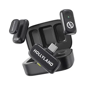 Hollyland Lark A1 Wireless Microphone for iPhone 17/16/15 & Android, 48kHz/24-bit 3-Level Intelligent Noise Cancel Mini Mic for YouTube Podcast Vlogging