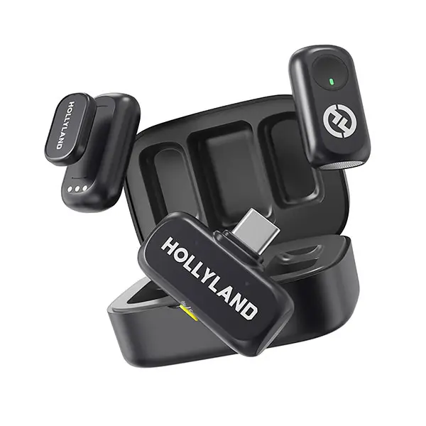 Hollyland Lark A1 Wireless Microphone for iPhone 17/16/15 & Android, 48kHz/24-bit 3-Level Intelligent Noise Cancel Mini Mic for YouTube Podcast Vlogging