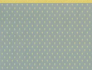 Dollhouse Wallpaper Brodnax "Napoleon" Blue Gold 1:12 Scale Miniature