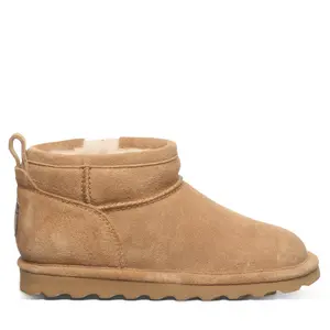 BEARPAW Shorty Youth Ankle Boot Iced Coffee Size 5 | Comfortable & Durable Slip On Winter Boot for Kids