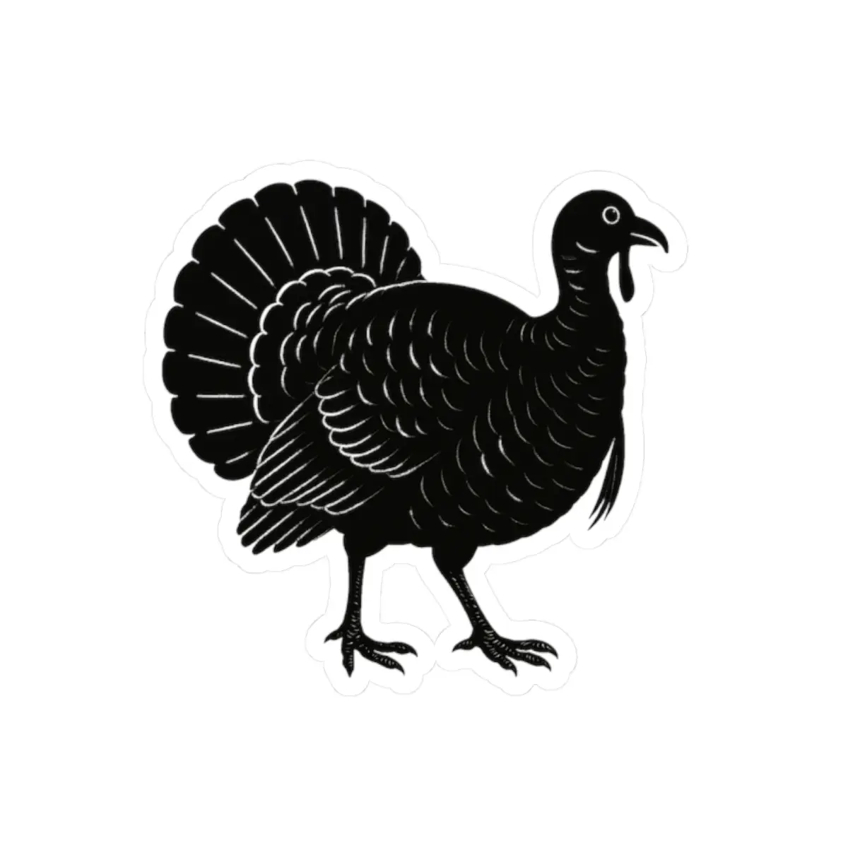 Thanksgiving Turkey Kiss-Cut Stickers, Fall Decor, Laptop Stickers, Gift for Turkey Lovers, Autumn Celebration