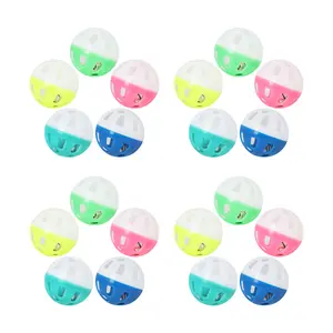 20 Pack for Cat Toy Ball with Bell Colorful Interactive Toys for Bird Parrot