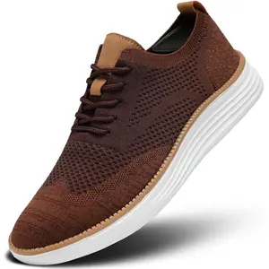 Men's Fashion Dress Sneakers Casual Walking Shoes Mesh Classic Leisure Business Oxfords Comfortable Breathable Lightweight Tennis