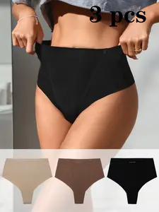 Ladies Super Snug Non-Constricting Panties Fat-Hiding Slimming Soft Smooth Fabric High-Waisted No Marks Invisible Solid Color Zero Imprints Under Tight Pants Side Waist Seamless Cut Long-Sitting Spring Warm Fans | Mother’s Day Essentials Limited Sale Grab