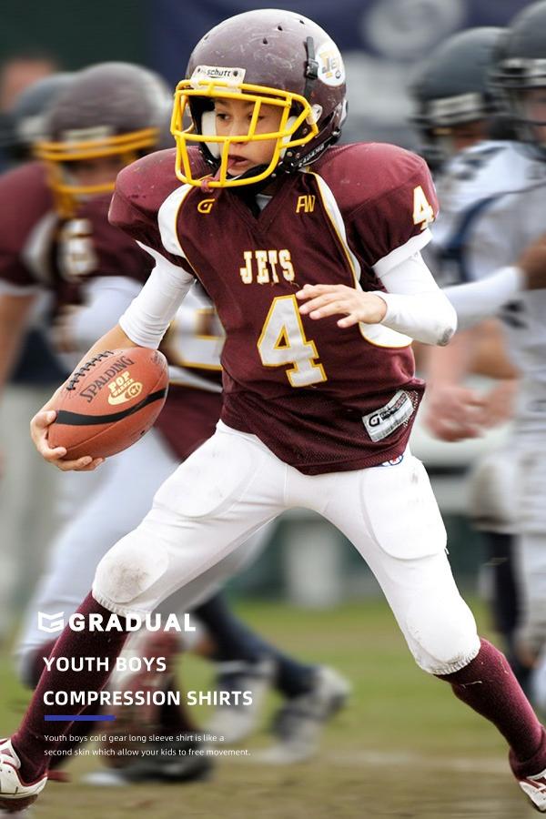 G Gradual Boys Youth Compression Shirt Long Sleeve Quick Dry Football Baseball Undershirt Sports Base Layer for Boy Sporty Jersey G Gradual Boys Youth Compression Shirt Long Sleeve Quick Dry Football Baseball Undershirt Sports Base Layer for Boy Sporty Jersey