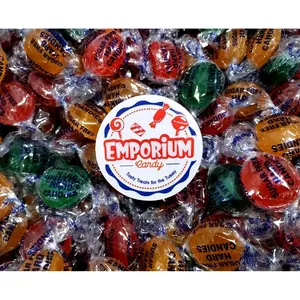 Sugar Free Assorted Fruit Hard Candy Buttons - 50 Pieces of Fresh Delicious Cherry Orange Lime Individually Wrapped Candy