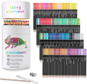 KALOUR Premium Colored Pencils Set, 120-Color Artists' Soft Core with Vibrant Hues, Ideal for Drawing & Sketching, Office/School Art Supplies for Adults