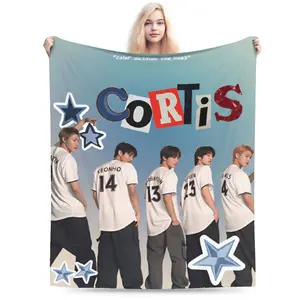 Kpop G-Group Cortis Kpop Boy Band K-Pop Plush Blankets Girls Boys  Flannel Throw Blanket For Living Room Super Warm Bedspread A multi-functional and beautiful blanket that can be used for cheering, as well as given as a gift to Fellow fan .