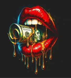 Custom DTF Halftone Transfer - Colorful Full-Color Print, Multi-Size DIY Handmade Crafts Supplies, DIY Decoration for Black Fabric Tees, Hats
