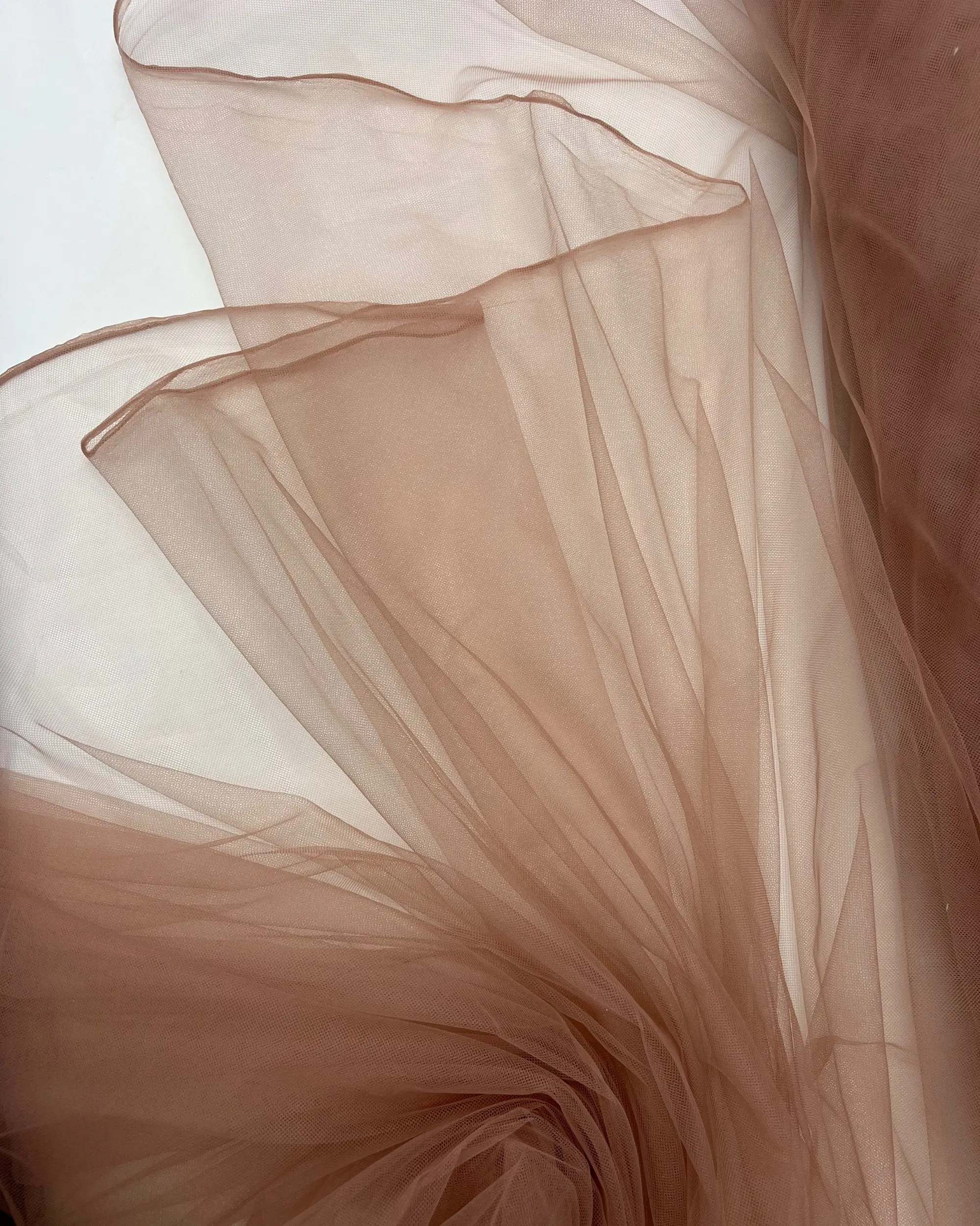 Chocolate Stretch Netting Fabric