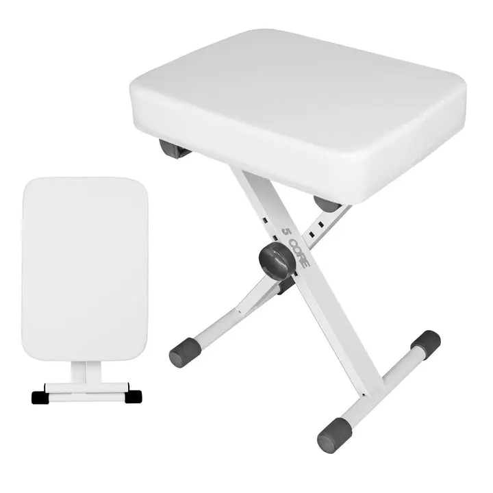 5 Core Keyboard Bench 3 Inch Padded Piano Stool Adjustable 20.5" Guitar Seat Heavy Duty Portable
