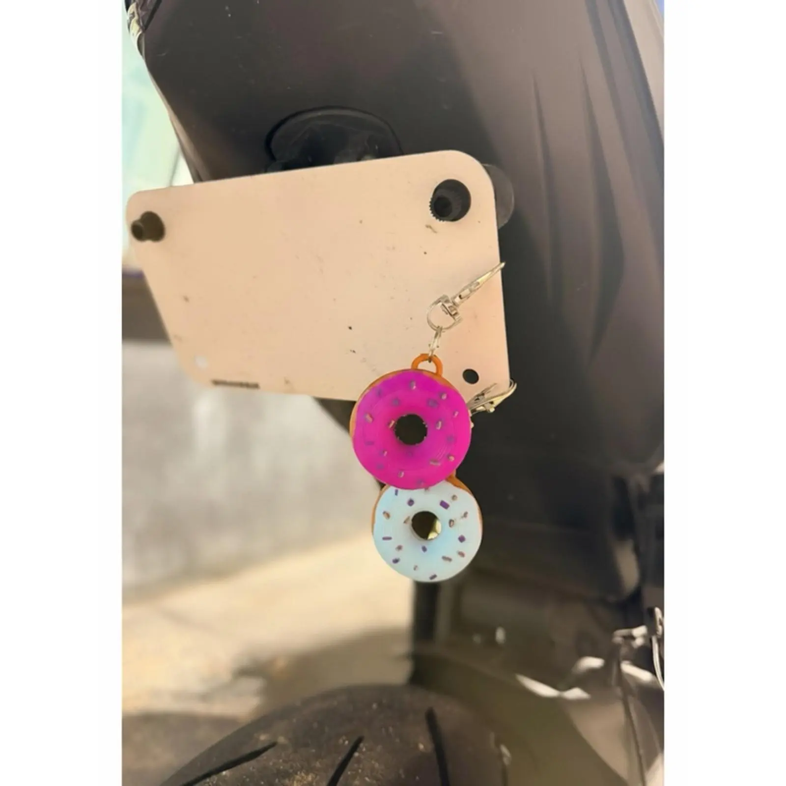 Nick_Kerr_Bruh/nkerr 1 Inch Donut Key Chains in Pink & Blue Colors Perfect for Motorcycle Enthusiasts