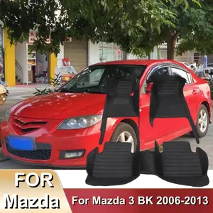 Classic Design Car Floor Mats For Mazda 3 BK 2006-2012 PU Leather Foot Pads Car Accessory Auto Accessories