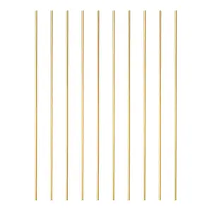10 Pcs 2 mm Dia Brass Rod 6" Length Solid H62 Brass Round Bar for Models, Crafts, Repairs, Electrical