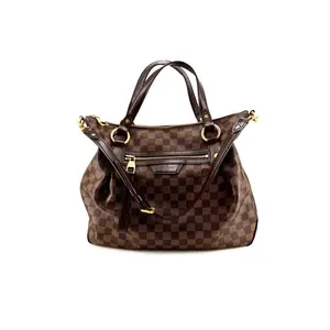 Pre-owned Louis Vuitton Canvas Shoulder Bags Damier Ebene Evora MM Shoulder Handbag