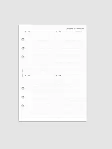 2026 Dated Vertical Weekly Planner Inserts | Monday Start