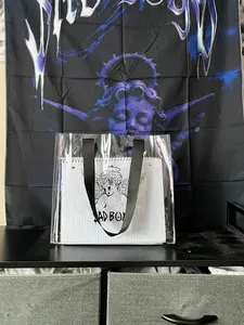 SADBOYZ Junior H Clear Tote Bag – Concert-Approved Transparent Shoulder Bag with Black Straps