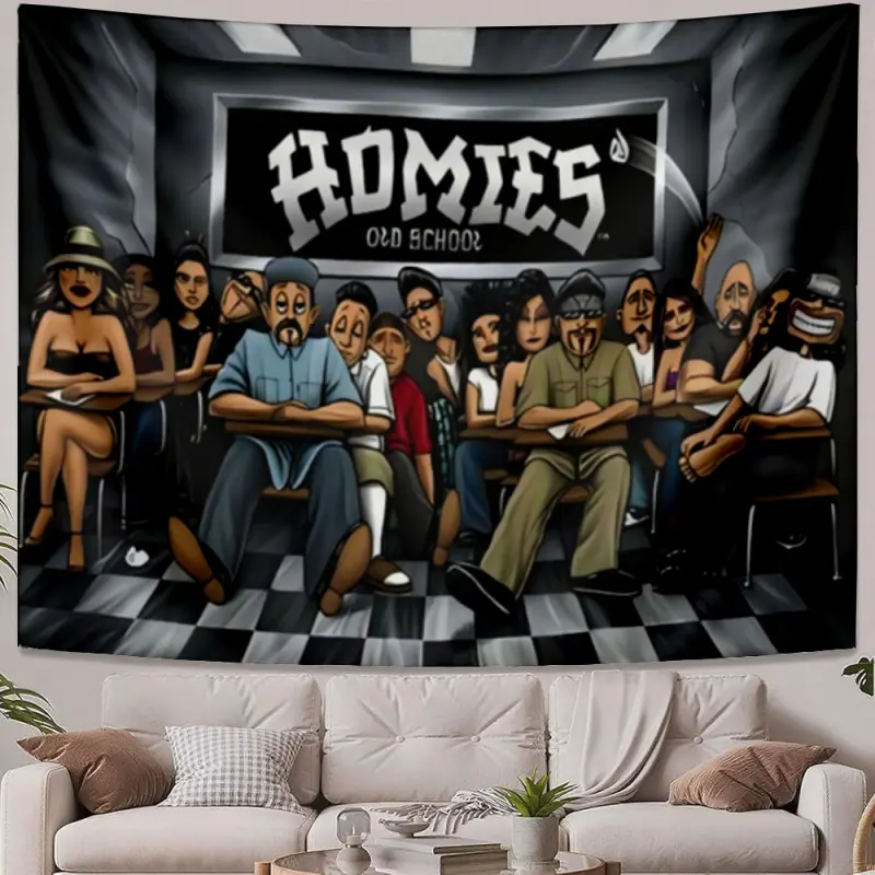Minimalist Tapestries Homies Old School classroom Modern Art Style Wall decoration
