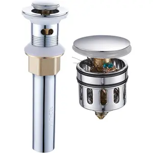 Drain Stopper,-in Anti-Clogging Strainer, Polished Chrome, Fits Standard Drain Hole (1-1/2" to 1-3/4")