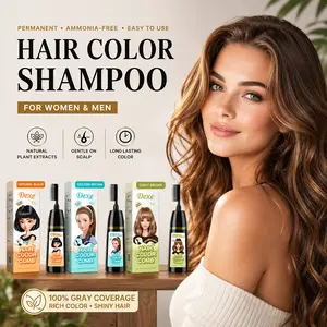 Home Use Integrated Comb Hair Dye Cream - Plant Essence, No Damage, Long-Lasting Fade-Resistant, Ash Brown Ash Blonde Highlights Color Fixation Mild